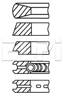 Set segmenti piston LP182 3015 STD ELPI